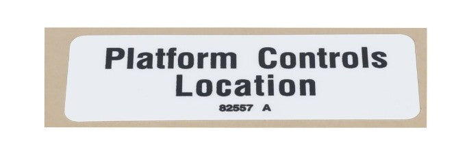 Genie Platform Controls Location 82557GT