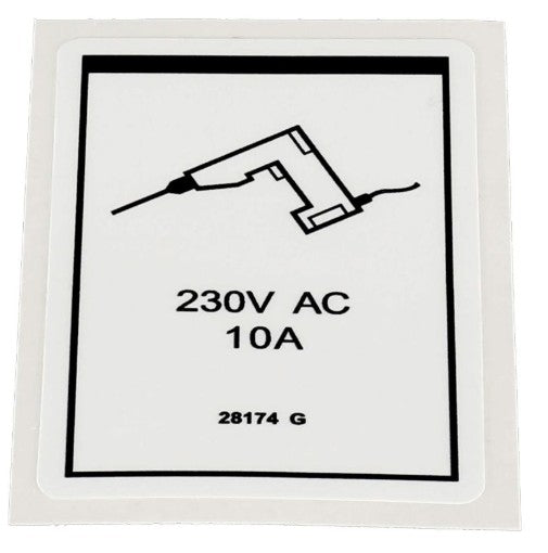Genie 230-240V Outlet Decal 28174GT