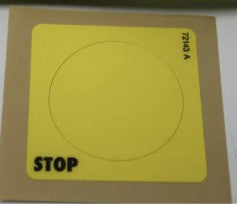 Genie ESTOP Yellow Square Decal 72143GT