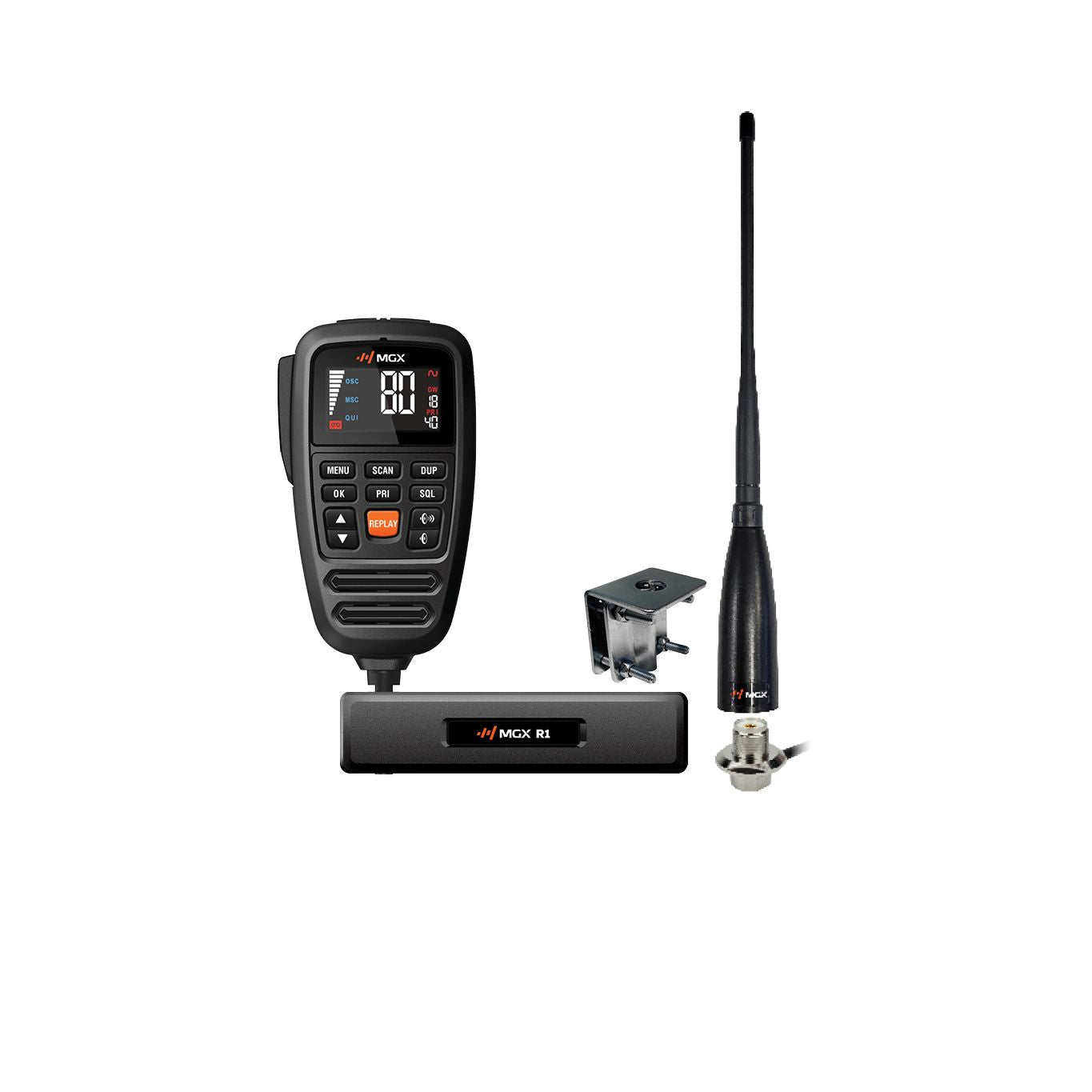 IP67 Remote Mic 12/24V UHF kit MGXR1IND